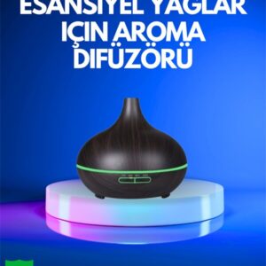 550 ml Kapasiteli Ultrasonik Difüzör – Yağsız Nemlendirici Kullanımıyla Uyumlu