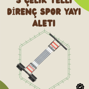 Ergonomik Tutma Yerli Pedallı ve Ayarlanabilir Elastik Yaylı Spor Ekipmanı