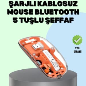 Şarjlı Ergonomik Fare – 1600 DPI Sessiz Tıklama Özellikli