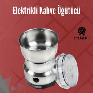 Paslanmaz Çelik Elektrikli Kahve Değirmeni | Sessiz Hızlı Çok Amaçlı Öğütücü (200W)