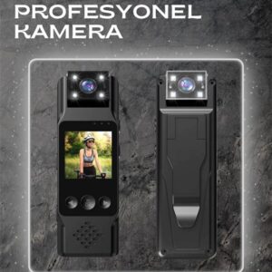 WiFi Destekli Mini Kamera – 180° Dönebilen Lens 1080P Video TFT Ekranlı