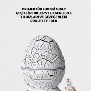 Dinozor Yumurtası Tasarımlı Projektörlü Gece Lambası