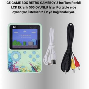 G5 Taşınabilir Retro Oyun Konsolu – Çocuk ve Yetişkinler İçin