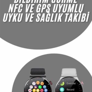 Akıllı Saat Adımsayar Nabız Ölçer Titreşim Özellikli Çağrı Cevaplama Sosyal Medya