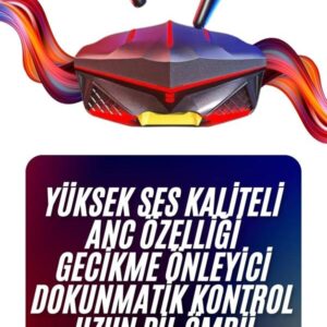 Bluetooth Kulaklık HD Ses Kaliteli Işıklı Metal Kasa Ios Android Uyumlu Mikrofonlu