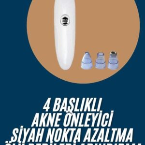 Yeni Nesil Vakumlu Pilli Siyah Nokta ve Yüz Temizleme Cihazı 4 Başlıklı