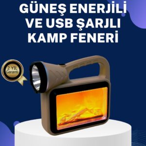 Solar Alev Lambası – Kamp Bahçe ve Dış Mekan İçin