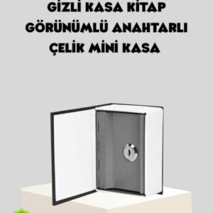 Sözlük Görünümlü Gizli Kitap Kasa – Anahtarlı Metal İç Kasa Kompakt Boyut Şık ve Güvenli Tasarım