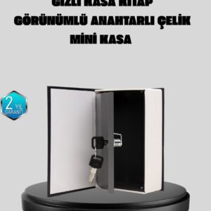Anahtarlı Gizli Kitap Kasa – Metal İç Yapı Kamuflajlı Sözlük Tasarım