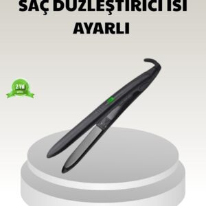 Dijital Ekranlı Isı Ayarlı Saç Düzleştirici – Titanyum Plaka Seyahat Dostu Tasarım
