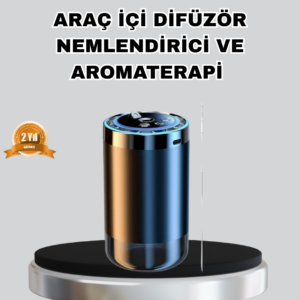 Aromaterapili Araç İçi Difüzör USB Bağlantılı ve Yıldız Işıklı
