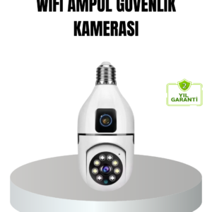 WiFi Ampul Güvenlik Kamerası 1080P Full HD Gece Görüşlü ve Hareket Algılamalı