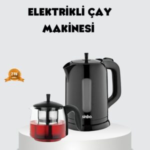 Çaycı Cam Demlikli 1800W Güçlü ve Sıcak Tutmalı Elektrikli Çay Makinesi