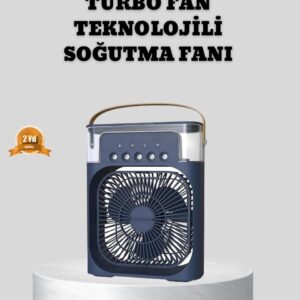Sessiz Çalışan Turbo Fan Güçlü Hava Akışlı Masa Üstü Vantilatör