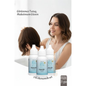 3 lü Protez Saç Yapıştırıcı - Peruk ve Keratin Kaynak Saç İçin Görünmez ve Uzun Süreli Yapıştırıcı Bold Hold