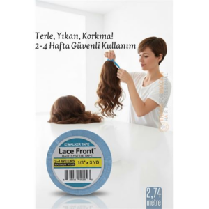 Protez Saç Bandı - 2-4 Haftalık Peruk Bandı Walker Tape Lace Front 1cmx2.75 metre