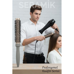 Profesyonel Kuaför 40 mm Ceramic Ionic Nano Fön Fırçası – 32 cm Uzunluk Profesyonel Kuaför Serisi