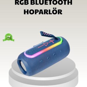 Mavi Taşınabilir Bluetooth Hoparlör Kompakt Tasarım ve Güçlü Ses