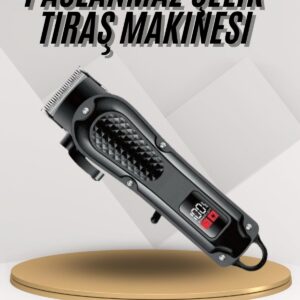 Dijital Profesyonel Kablosuz Saç Sakal Tıraş Makinası Sessiz Paslanmaz Çelik