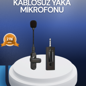 Bluetooth 5.2 Kablosuz Mikrofon – 360° Ses Algılama Gürültü Engelleme 4 Saat Çalışma