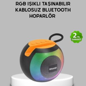 Bluetooth 5.0 Hoparlör – RGB Işıklı Güçlü Bas ve 360° Surround Ses