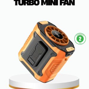 Turbo Mini Taşınabilir Fan – 100 Kademeli Dijital Hız Kontrolü ve Type-C Şarj (Kopya)