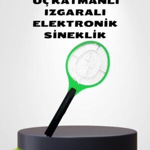 Taşınabilir Elektronik Sineklik – Üç Katmanlı Güvenli Izgara ve Kimyasız Koruma