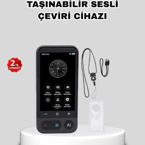 Taşınabilir Akıllı Sesli Çeviri Cihazı – 139 Dil Desteği Dokunmatik Ekran