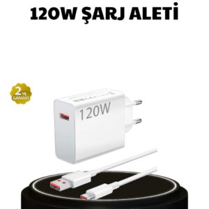 120W Ultra Hızlı Şarj Adaptörü USB-C Destekli Güçlü Şarj Teknolojisi