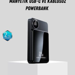 Manyetik Güç Bankası 15W Kablosuz 20W PD Hızlı Şarj