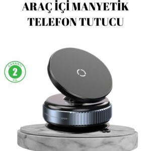 Vakumlu Vantuzlu Mıknatıslı Telefon Tutucu 360 Derece Döner