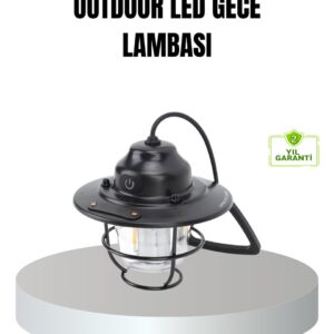 Retro Kamp Lambası Su Geçirmez Taşınabilir Gece Işığı Uzun Pil Ömürlü
