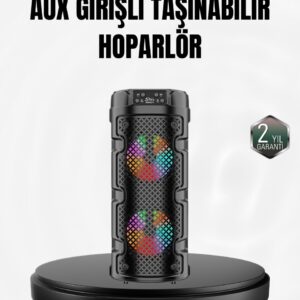 Kablosuz Stereo Hoparlör USB + SD Kart + AUX Destekli Bluetooth 5.0