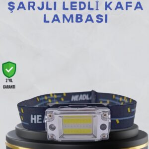 Kompakt LED Kafs Feneri USB Şarjlı Manyetik 2 Işık Modlu 215 Lümen
