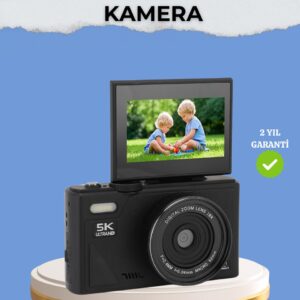 Taşınabilir Dijital Kamera 5K 75MP Stabilizasyonlu 18x Zoom Otofokus