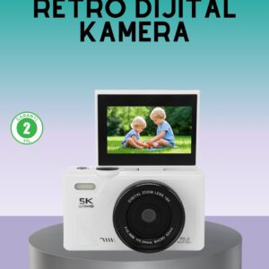 WiFi Bağlantılı 5K Ultra HD Dijital Kamera 75MP Otofokus