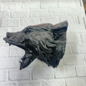 3D Siyah Ayı Başı Duvar Dekoru Modern Asılabilir Heykel 25x19 cm