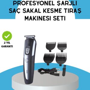 Ergonomik Profesyonel Tıraş Makinesi Saç Sakal Kesme ve Düzeltme