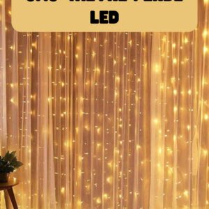 3x3 Metre Perde LED Işık Sıcak Şelale Tasarım Dekoratif Aydınlatma