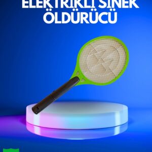 Pil ile Çalışan Elektrikli Sivrisinek Raketi | Kimyasal İçermeyen Hijyenik Çözüm