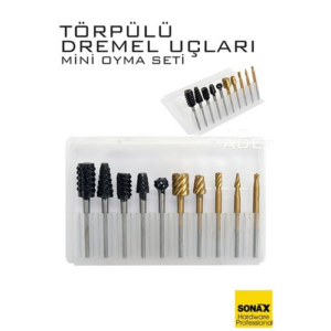 Dremel Uyumlu Törpülü Mini Oyma Gravür Uç Seti – 10'lu Tungsten Karbür Ahşap/Metal/Plastik için