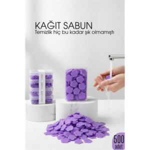 Parfümlü Elde Eriyen Kağıt Sabun - 500 lü paket Sihirli Sabun – Hijyenik Seyahat Kutusu