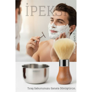 Premium Tıraş Fırçası - Dişbudak Saplı - Domuz Kılı Karışımı | Yoğun Köpük Pürüzsüz Tıraş