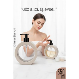 Sıvı Sabunluk – Bej Renk 350 ml Modern Tasarım