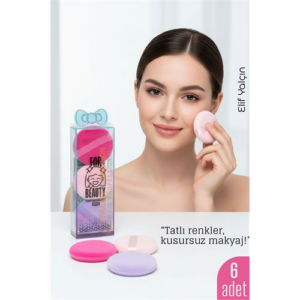 6'lı Makyaj Süngeri Seti – Yumuşak Dokulu Latex-Free Pürüzsüz Uygulama İçin İdeal