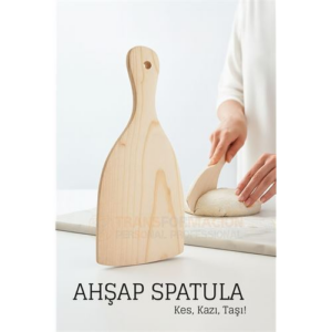 Ahşap Hamur Spatulası 21x95 cm – Doğal Ergonomik ve Çok Amaçlı Mutfak Yardımcısı