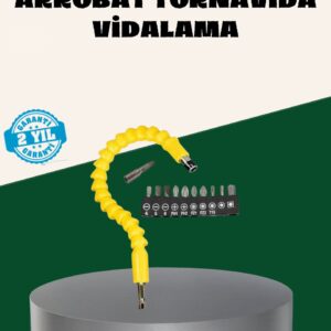 12 Parça Akrobat Bits Seti Çok Amaçlı Vidalama Dayanıklı Çelik