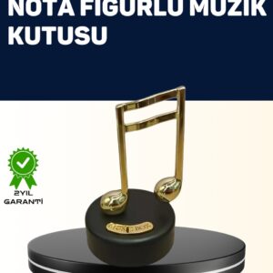 Melodious Music Altın Nota Figürlü Müzik Kutusu