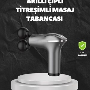 4 Başlıklı Şarjlı Masaj Tabancası Bel Sırt Boyun Bacak Kas Rahatlatıcı