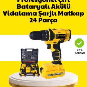 Çift Bataryalı 12V Akülü Matkap | 10 mm Metal 20 mm Ahşap Delme Kapasitesi
